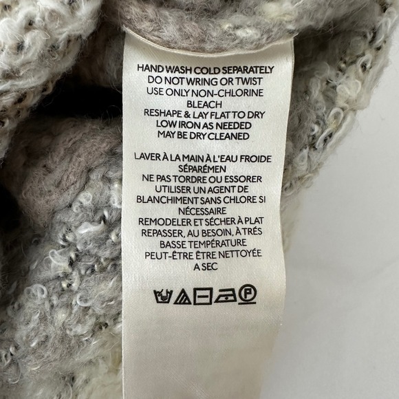 Free People Home For The Holidays Fair Isle Sweater Cream Gray XS - Picture 13 of 15